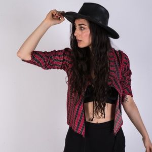 Vintage Cropped Western Drape Jacket